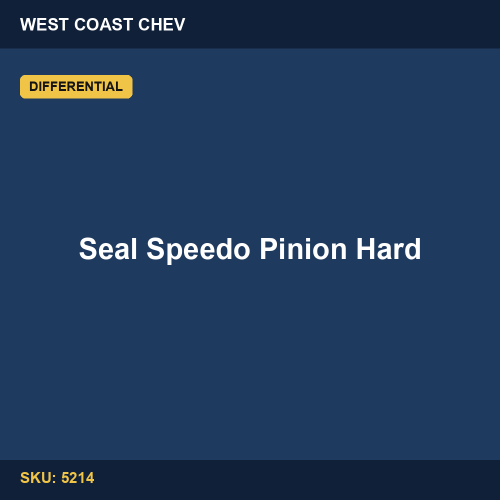 Seal Speedo Pinion Hard