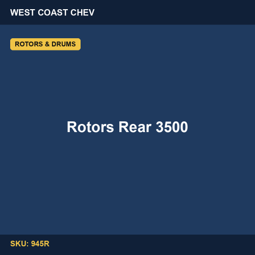 Rotors Rear 3500