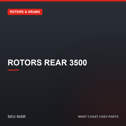 wcc-945R Rotors Rear 3500 — SKU 945R