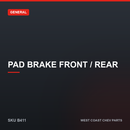 wcc-B411 Pad Brake Front / Rear — SKU B411