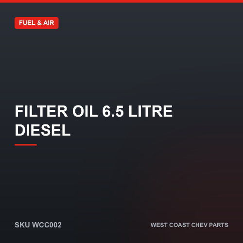 wcc-WCC002 Filter Oil 6.5 Litre Diesel — SKU WCC002