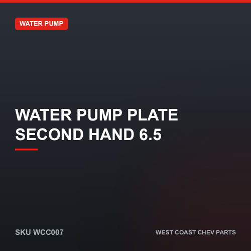 wcc-WCC007 Water Pump Plate Second Hand 6.5 — SKU WCC007